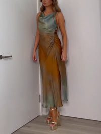 Elana - Elegantes Träger-Maxikleid mit Farbverlauf