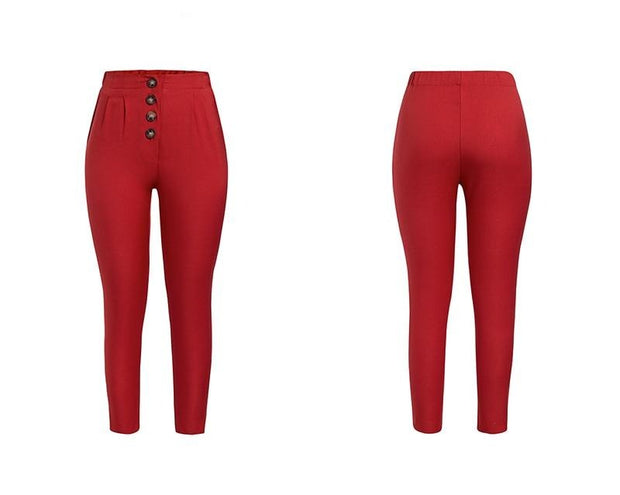 Peggy - Lässige, lockere Hose mit hoher Taille