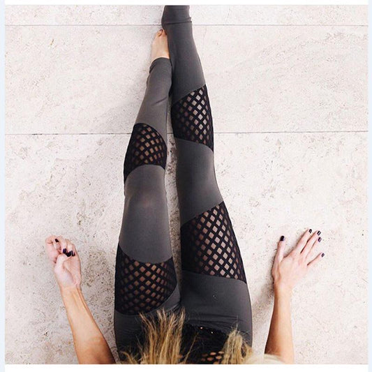 Allsun - Mesh Patchwork Yoga-Hose