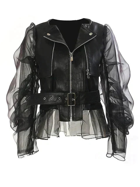 Moderne Lederjacke mit klassischer, vielseitiger Optik