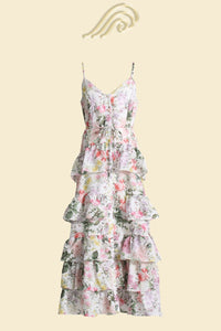Vero - Bedrucktes Gestuftes Maxi-Sommerkleid