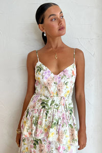 Vero - Bedrucktes Gestuftes Maxi-Sommerkleid