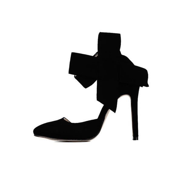 Hanna - Vintage Wildleder Stiletto Heels mit spitzer Zehe und Knöchelriemen